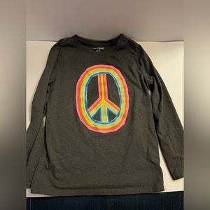 Cat and Jack: Grey Rainbow Peace Symbol Long Sleeve